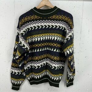 Elliott Bay Men’s size Medium Vintage Mohair Blend Gray Chunk Knit Sweater